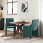 Preview: Esszimmerstuhl mit Rad 2 pcs Dunkelgrün 57 x 66 x 94 cm Stoff