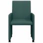 Preview: Esszimmerstuhl mit Rad 2 pcs Dunkelgrün 57 x 66 x 94 cm Stoff