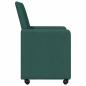 Preview: Esszimmerstuhl mit Rad 2 pcs Dunkelgrün 57 x 66 x 94 cm Stoff