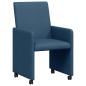 Preview: Esszimmerstuhl mit Kissen 2 pcs Blau 57 x 66 x 94 cm Stoff