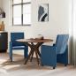 Preview: Esszimmerstuhl mit Kissen 2 pcs Blau 57 x 66 x 94 cm Stoff