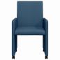 Preview: Esszimmerstuhl mit Kissen 2 pcs Blau 57 x 66 x 94 cm Stoff