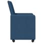 Preview: Esszimmerstuhl mit Kissen 2 pcs Blau 57 x 66 x 94 cm Stoff