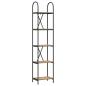Preview: Regal Eiche handwerklich 40 x 30 x 183 cm Holzwerkstoff