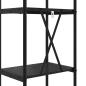 Preview: Regal Schwarze Eiche 40 x 30 x 109 cm Holzwerkstoff