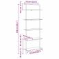 Preview: Regal Grau Sonoma 60 x 24 x 168 cm Holzwerkstoff