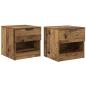 Preview: Bettschrank 2 pcs Altholz 40 x 39 x 40 cm Holzwerkstoff