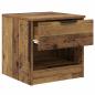 Preview: Bettschrank 2 pcs Altholz 40 x 39 x 40 cm Holzwerkstoff