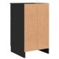 Preview: Nachttisch mit Schubladen Schwarz 38 x 38 x 66 cm Holzwerkstoff