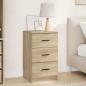 Preview: ARDEBO.de - Nachttisch Sonoma Eiche 38 x 38 x 66 cm Holzwerkstoff