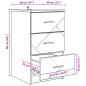 Preview: Nachttisch Sonoma Eiche 38 x 38 x 66 cm Holzwerkstoff