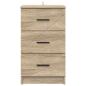 Preview: Nachttisch Sonoma Eiche 38 x 38 x 66 cm Holzwerkstoff