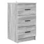 Preview: Nachttisch Grau Sonoma 38 x 38 x 66 cm Holzwerkstoff