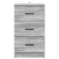 Preview: Nachttisch Grau Sonoma 38 x 38 x 66 cm Holzwerkstoff