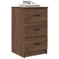 Preview: Nachttisch Braune Eiche 38 x 38 x 66 cm Holzwerkstoff