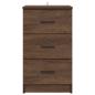 Preview: Nachttisch Braune Eiche 38 x 38 x 66 cm Holzwerkstoff
