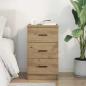 Preview: Nachttisch Eiche handwerklich 38 x 38 x 66 cm Holzwerkstoff