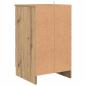 Preview: Nachttisch Eiche handwerklich 38 x 38 x 66 cm Holzwerkstoff