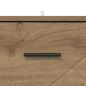 Preview: Nachttisch Eiche handwerklich 38 x 38 x 66 cm Holzwerkstoff