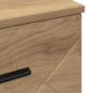 Preview: Nachttisch Eiche handwerklich 38 x 38 x 66 cm Holzwerkstoff