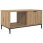 Preview: Couchtisch Eiche handwerklich 90 x 49 x 46 cm Holzwerkstoff