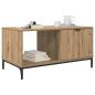 Preview: Couchtisch Eiche handwerklich 90 x 49 x 46 cm Holzwerkstoff
