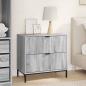 Preview: ARDEBO.de - Nachttisch Grau Sonoma 63,5 x 36 x 61 cm Holzwerkstoff