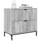 Preview: Nachttisch Grau Sonoma 63,5 x 36 x 61 cm Holzwerkstoff