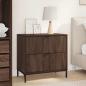 Preview: ARDEBO.de - Nachttisch Braune Eiche 63,5 x 36 x 61 cm Holzwerkstoff