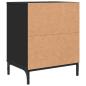 Preview: Nachttische 2 pcs Schwarz 49 x 36 x 61 cm Holzwerkstoff