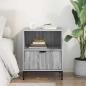 Preview: Nachttisch Grau Sonoma 49 x 36 x 61 cm Holzwerkstoff