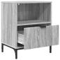 Preview: Nachttisch Grau Sonoma 49 x 36 x 61 cm Holzwerkstoff