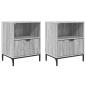 Preview: Nachttische 2 pcs Grau Sonoma 49 x 36 x 61 cm Holzwerkstoff