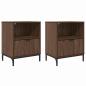 Preview: Nachttische 2 pcs Braune Eiche 49 x 36 x 61 cm Holzwerkstoff