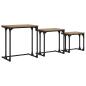 Preview: Nesting Couchtisch 3 pcs Eiche handwerklich 50,5 x 35 x 53 cm
