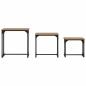 Preview: Nesting Couchtisch 3 pcs Eiche handwerklich 50,5 x 35 x 53 cm