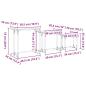 Preview: Nesting Couchtisch 3 pcs Schwarze Eiche 50,5 x 35 x 53 cm