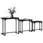 Preview: Nesting Couchtisch 3 pcs Schwarze Eiche 50,5 x 35 x 53 cm