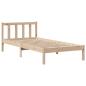 Preview: Massivholzbett mit Regal ohne Matratze 90x190 cm Kiefer