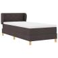 Preview: Boxspringbett mit Matratze Creme 90x200 cm Stoff Dunkelbraun