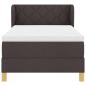 Preview: Boxspringbett mit Matratze Creme 90x200 cm Stoff Dunkelbraun