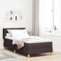 Preview: ARDEBO.de - Boxspringbett mit Matratze Dunkelbraun 90 x 190 cm Stoff