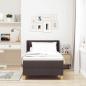 Preview: Boxspringbett mit Matratze Dunkelbraun 90 x 190 cm Stoff
