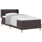 Preview: Boxspringbett mit Matratze Dunkelbraun 90 x 190 cm Stoff