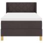 Preview: Boxspringbett mit Matratze Dunkelbraun 90 x 190 cm Stoff