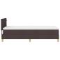 Preview: Boxspringbett mit Matratze Dunkelbraun 90 x 190 cm Stoff