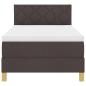 Preview: Boxspringbett mit Matratze Dunkelbraun 90 x 190 cm Stoff