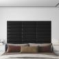 Preview: ARDEBO.de - Wandpaneele 12 Stk. Schwarz 60x15 cm Kunstleder 1,08 m²