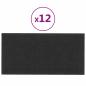 Preview: Wandpaneele 12 Stk. Schwarz 60x30 cm Stoff 2,16 m²