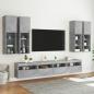 Preview: 7-tlg. TV-Wohnwand mit LED-Leuchten Betongrau